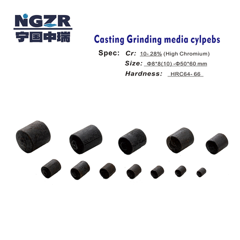  高磨损抗性研磨球 - 高铬钢球和cylpebs 水泥行业球磨机 