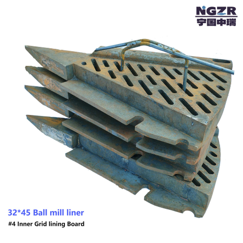 矿业中的32*45球磨机的Mn-Cr钢铸厂衬里 /衬里