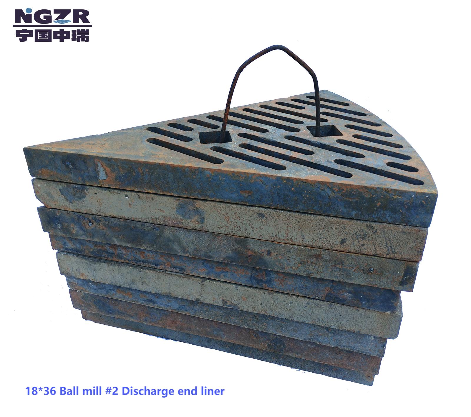 矿业的高锰合金铸造球磨机盘板，用于18*36球磨机 